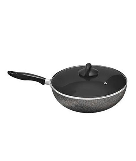 Cambridge Non Stick Long Handle Wok With Glass Lid 26 Cm (NWT826L)