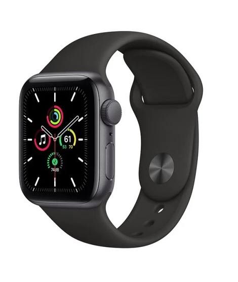 iShopping - Apple Watch SE 40MM Space Gray Aluminum Case with Black Sport Band - GPS (2022)