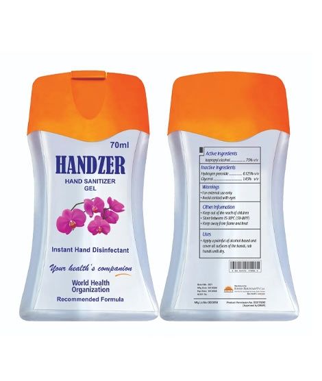 Horizon Pharma Handzer Hand Sanitizer Gel 70ml Pack Of 6 (0049)