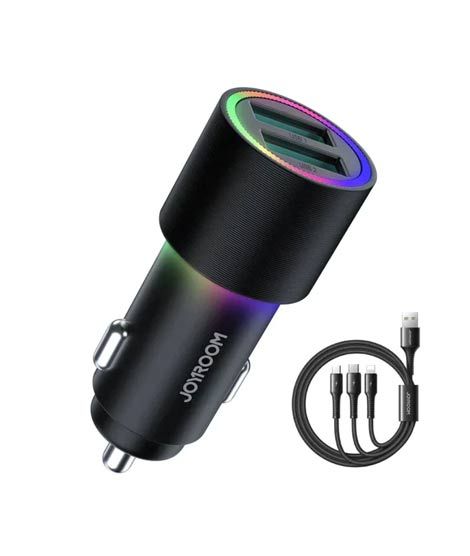 Joyroom 4.8A Dual USB Car Charger Black (CL10)