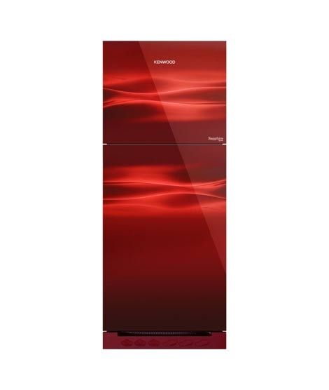 iShopping - Kenwood Sapphire Glass Door Freezer-On-Top Refrigerator 18 Cu.Ft Maroon (KRF-26657)