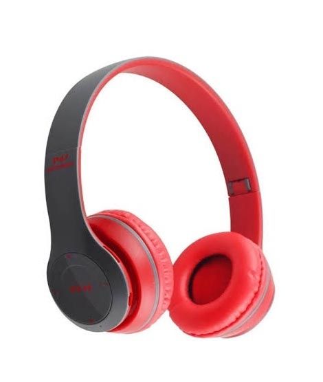 Colohana P47 Wireless Bluetooth Over-Ear Headphones Red