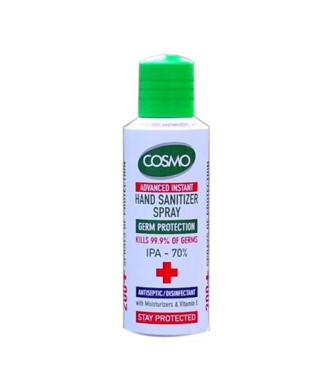 Cosmo Advanced Instant Disinfectant Hand Sanitizer Spray 150ml (70% Alcohol ISO Certified)