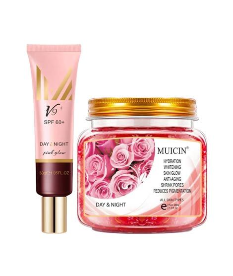 iShopping - Muicin 9+ Pink Glow CC Day & Night Cream Rose Petal Mask - 30g