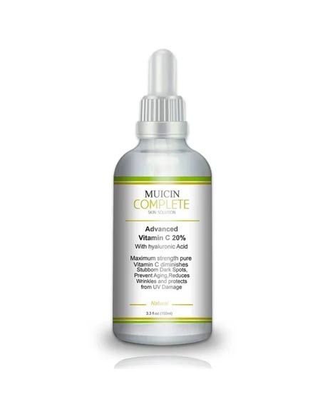 Muicin Vitamin C + Hyaluronic Acid Complete Skin Solution Serum 100ml Hydrated Brightness (MSC-VC-SRM-3-100)