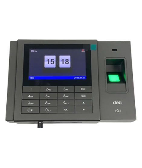 iShopping - Deli Fingerprint Attendance Machine Black (E3758)