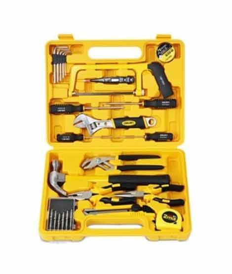 Deli Soft Grip Tools Kit With Fiber Case 25-Pieces (3702)