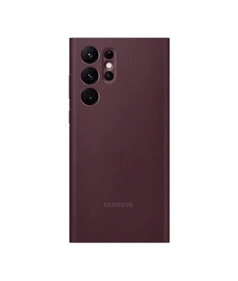 iShopping - Samsung Galaxy Smart Clear View Cover For S22 Ultra Burgundy