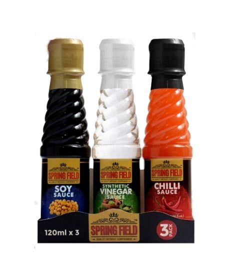 Springfield Soya Vinegar & Chilli Trio Pack 120ml