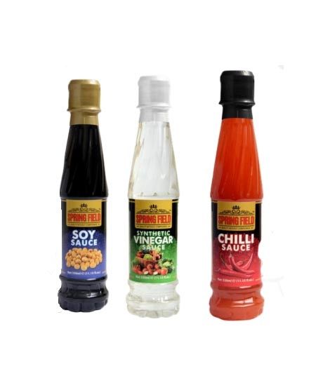 Springfield Soya Vinegar & Chilli Trio Pack 330ml