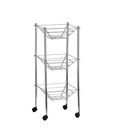 Premier Home 3 Tier Trolley Storage Cart Silver (509723)