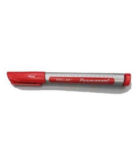 Dollar Permanent Chisel Marker - Red