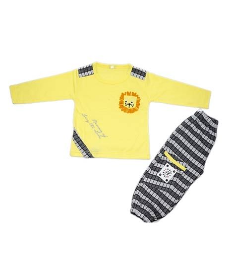 Komfy Printed Baba Suit Yellow (NBB079)