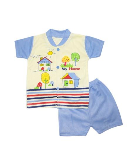 iShopping - Komfy My House Printed Unisex Suit For Kid's (NBN131)