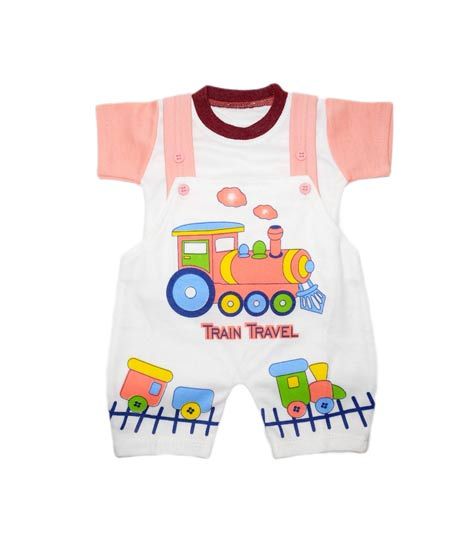 iShopping - Komfy Train Travel Printed Unisex Romper For Kid's (NBN116)