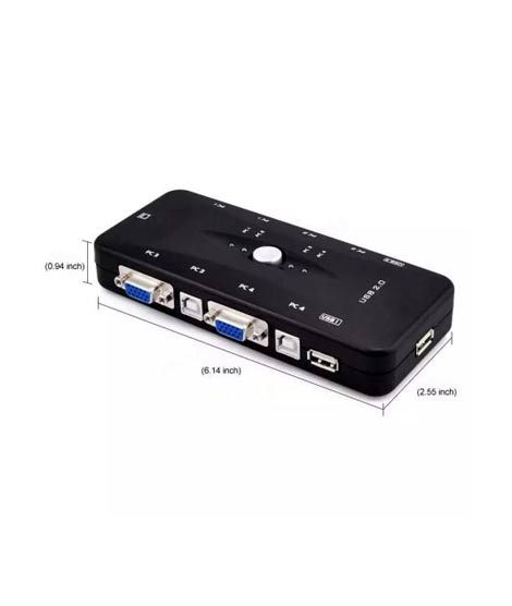 iShopping - ShopEasy KVM 4 Port USB Switch Box Adapter