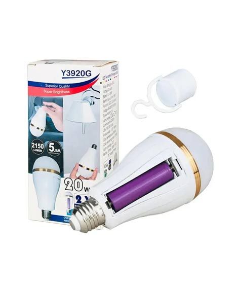 iShopping - ShopEasy 20 Watts LED Two Battery Rechargeable Bulb