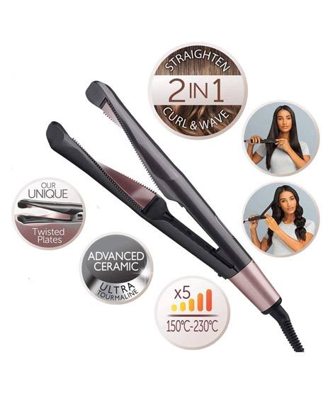 iShopping - ShopEasy 2 In 1 Hair Straightener And Curler Iron