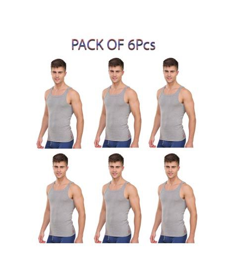 iShopping - ShopEasy Blended Athletic Cotton Vest For Unisex - Pack Of 6