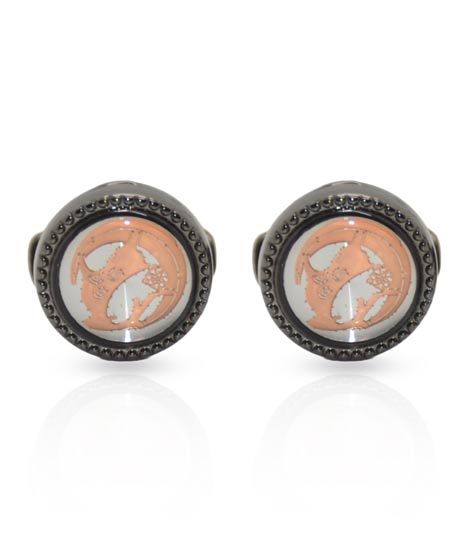 iShopping - Cufflers Vintage Classic Black Circle - (1029)