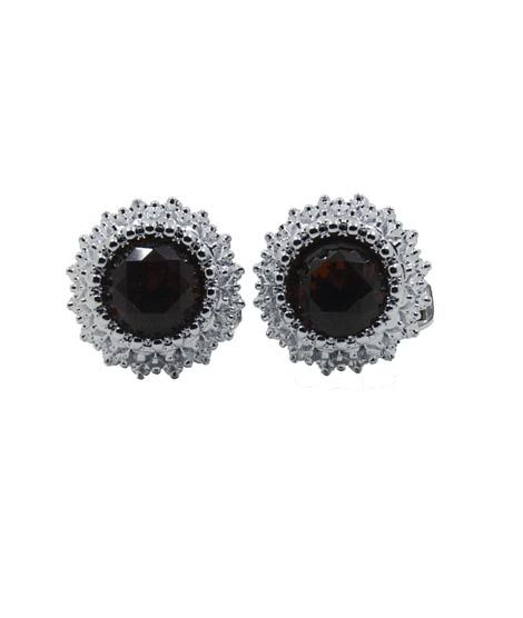 iShopping - Cufflers Silver Circle Shape Designer Cufflinks - (CU-4002)