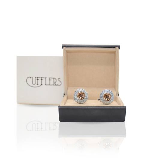 iShopping - Cufflers Modern Silver Circle Cufflinks - (CU-3008)