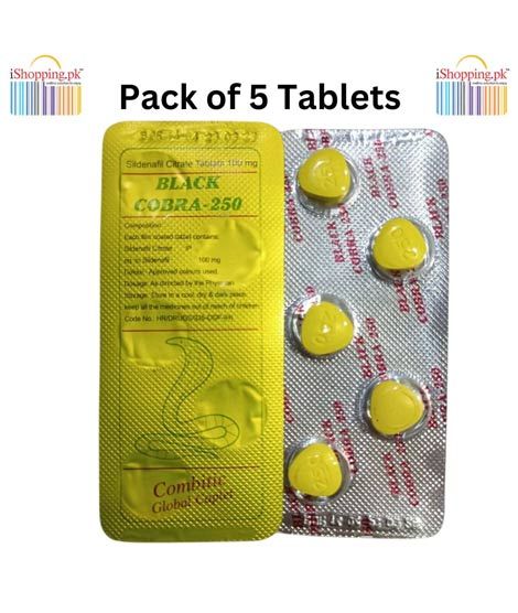 iShopping - Health Hub 250mg India Black Cobra Delay Tablet - 5 Tablets