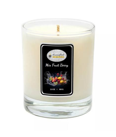 iShopping - Aromaflick Mix Fruit Berry Soy Glass Candle 100 Gram