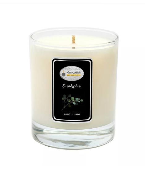 iShopping - Aromaflick Eucalyptus Soy Glass Candle 100 Gram