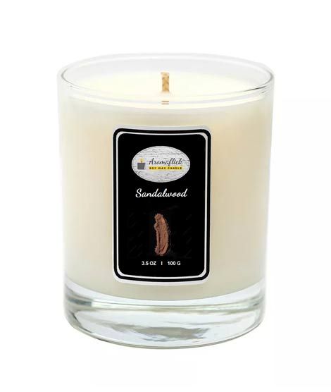 iShopping - Aromaflick Sandalwood Soy Glass Candle 100 Gram