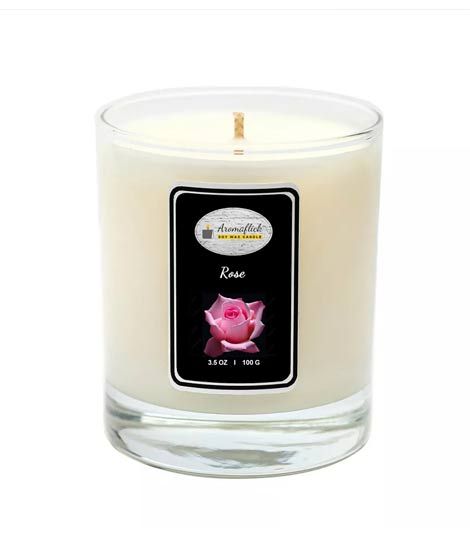 iShopping - Aromaflick Rose Soy Glass Candle 100 Gram