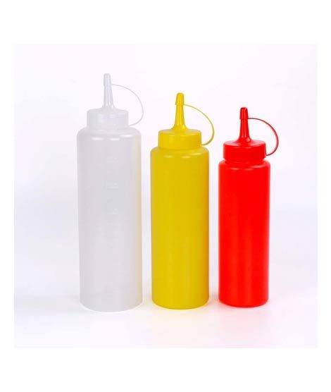 iShopping - Promax Clear Plastic Squeeze Bottle Condiment Dispenser