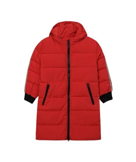 iShopping - HnH Marketing Quilted Zipper Hoodie Jacket For Women Red