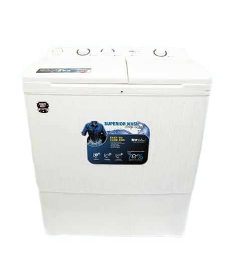 Nova Pec Semi-Automatic Twin Tub Washing Machine 10Kg White (NV-1018T)