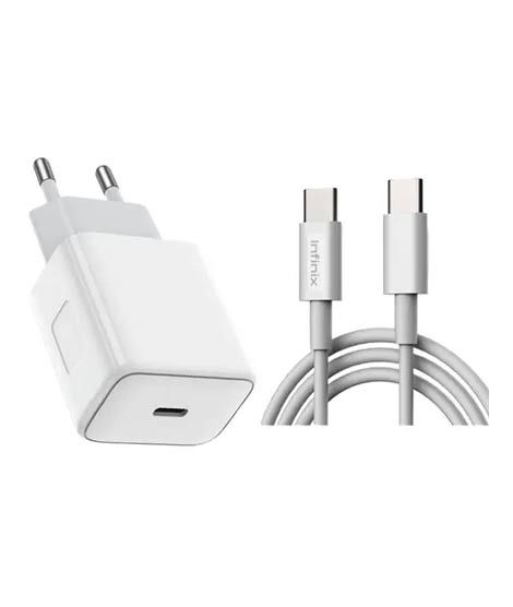 iShopping - Infinix 30W PD Charger With Type-C To Type-C Cable White (XC06)