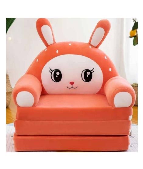 iShopping - Easy Shop 2 in 1 Cute Children Cartoon Foldable Sofa Bed Peach