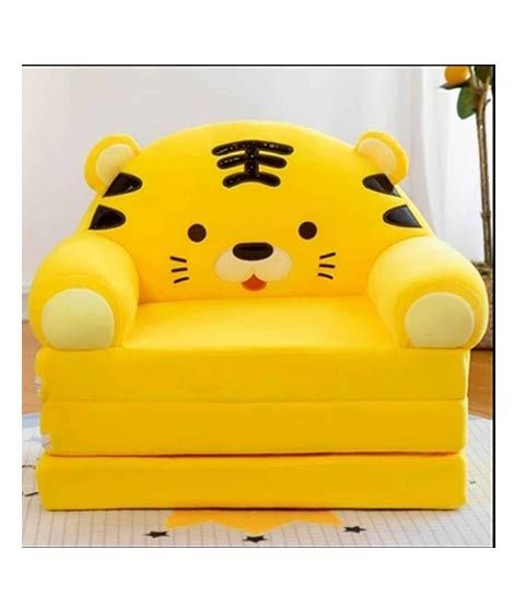 iShopping - Easy Shop 2 in 1 Cute Children Cat Cartoon Foldable Sofa Bed Yellow