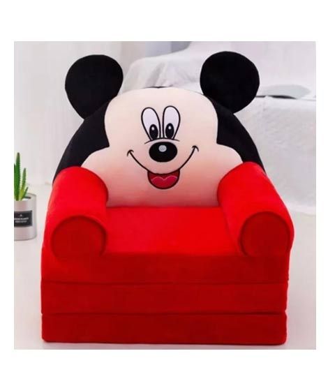 iShopping - Easy Shop 2 in 1 Cute Children Mickey Mouse Foldable Sofa Bed Red