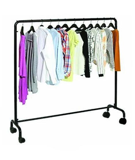 Easy Shop Cloth Hanging Stand With Attached Wheel - 5ft