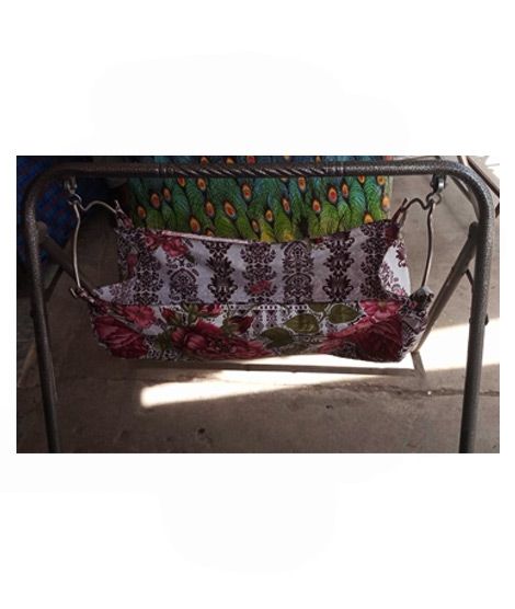 Easy Shop Coated Cradle with Free Hanging Cloth Silver