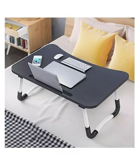 iShopping - Easy Shop Foldable Wooden Laptop Table Black