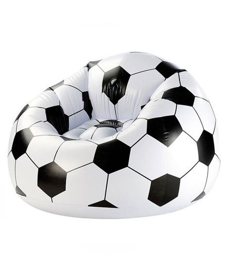 iShopping - Easy Shop Inflatable Beanless Soccer Ball Chair With Air Pump