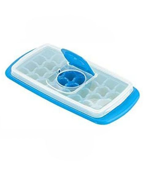 Easy Shop Plastic Ice Cubes Tray With Fiber Covered