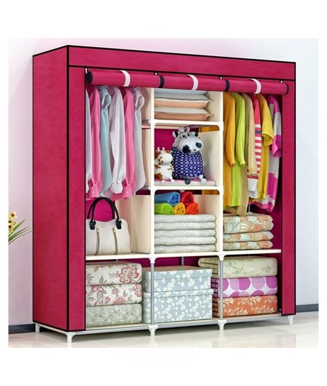 iShopping - Easy Shop Rexzin Cloth Hanging Wardrobe Red