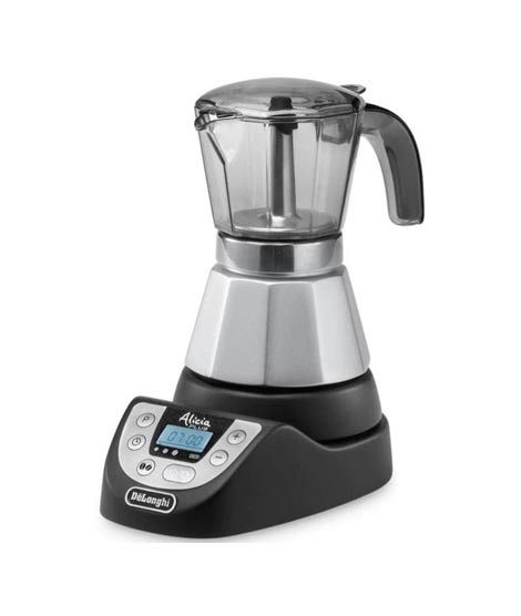 iShopping - Delonghi Alicia Plus Moka Coffee Maker Black/Silver (EMKP42)