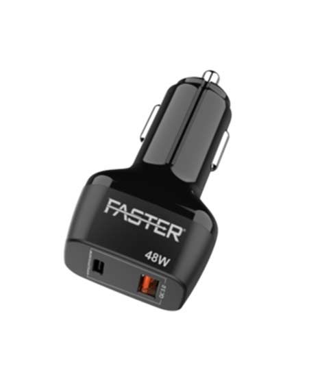 iShopping - Faster 48w USB Car Charger Black (C7-PD)