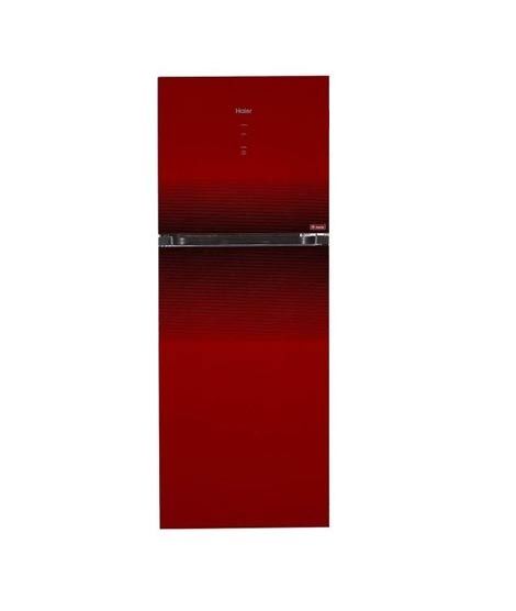 Haier Digital Inverter Freezer-On-Top Glass Door Refrigerator 10 Cu Ft Red (HRF-306IDR)