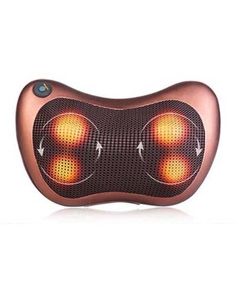 Ferozi Traders PU Leather Electric Neck Massager Pillow - Brown