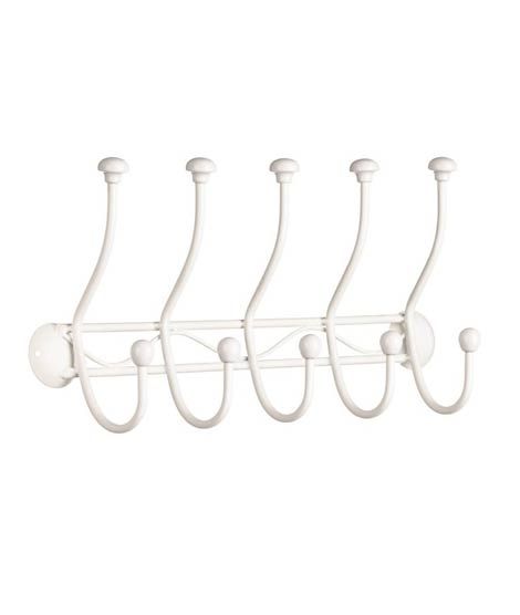 iShopping - Premier Home Chic Wall Screw Fixing 10 Hook Hanger - Cream (509737)