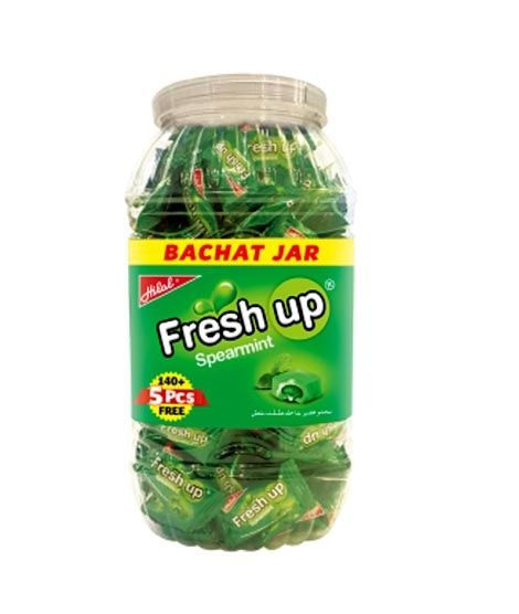 Fresh up Spearmint Bubble Gum Jar - Pack of 145 (Rs 2/- Per Piece)